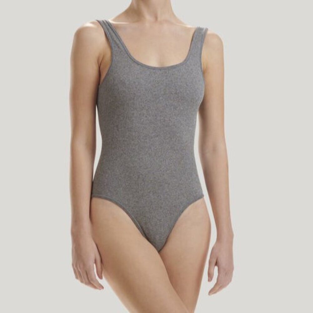 NWT WOLFORD Shaping‎ Athleisure Bodysuit Heathered Gray Size Large - Picture 2 of 11